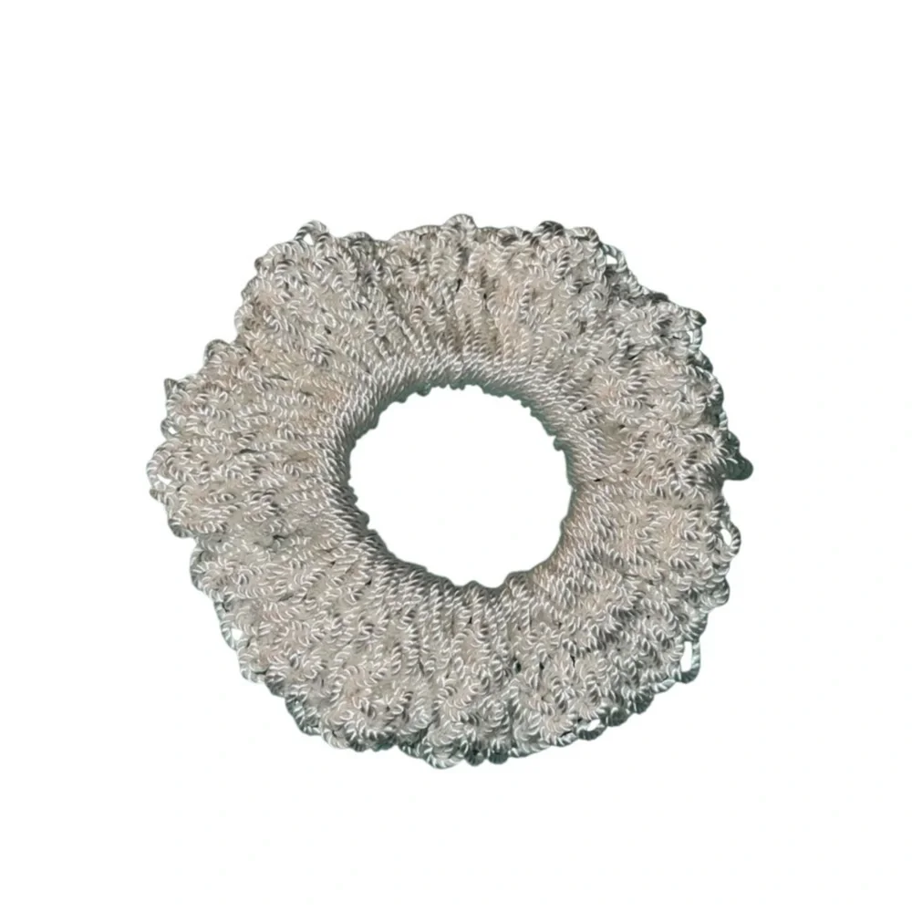 Elegant White Hair Scrunchie